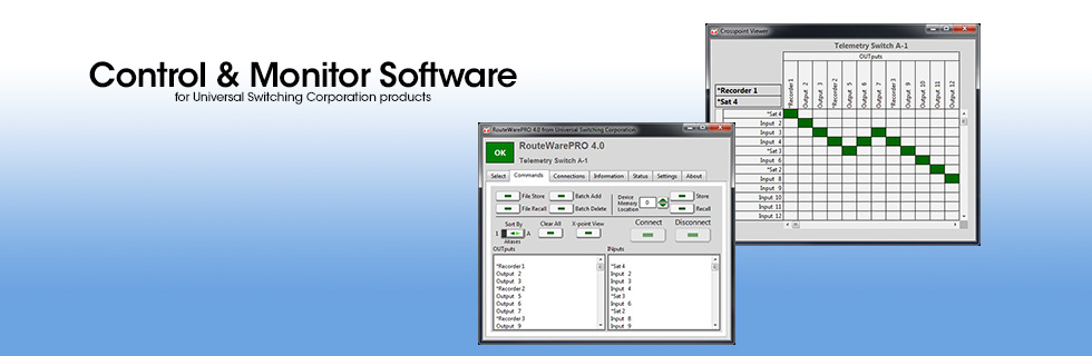 RouteWarePRO control and monitor software screen